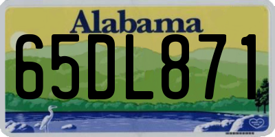 AL license plate 65DL871