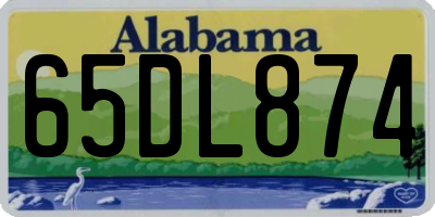 AL license plate 65DL874