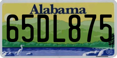 AL license plate 65DL875