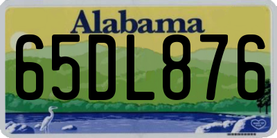 AL license plate 65DL876