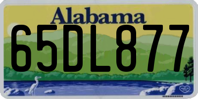 AL license plate 65DL877