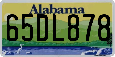 AL license plate 65DL878