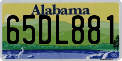 AL license plate 65DL881