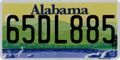 AL license plate 65DL885