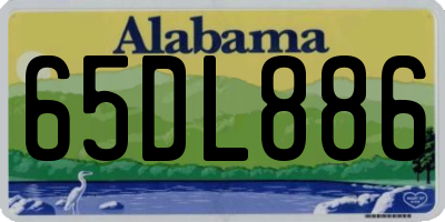 AL license plate 65DL886