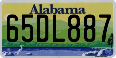 AL license plate 65DL887
