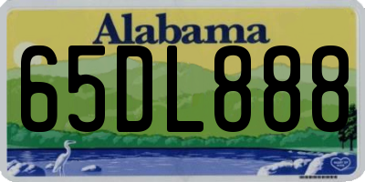 AL license plate 65DL888
