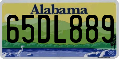 AL license plate 65DL889
