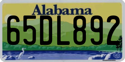 AL license plate 65DL892