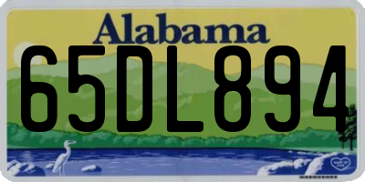 AL license plate 65DL894