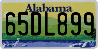 AL license plate 65DL899