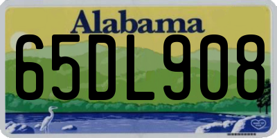 AL license plate 65DL908