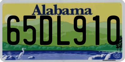 AL license plate 65DL910