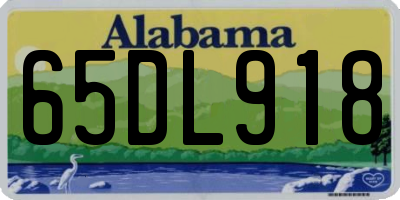 AL license plate 65DL918