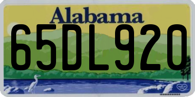 AL license plate 65DL920