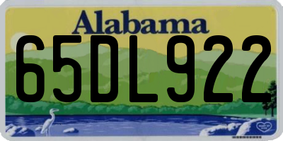 AL license plate 65DL922