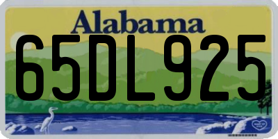 AL license plate 65DL925