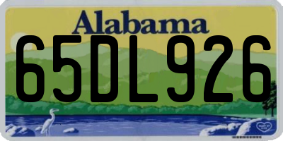 AL license plate 65DL926