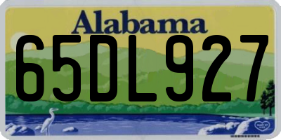 AL license plate 65DL927
