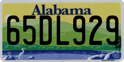 AL license plate 65DL929