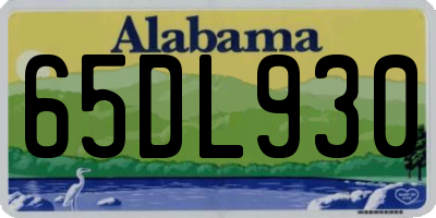 AL license plate 65DL930