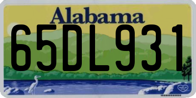 AL license plate 65DL931