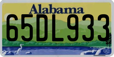 AL license plate 65DL933