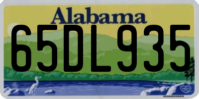 AL license plate 65DL935