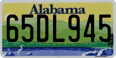 AL license plate 65DL945