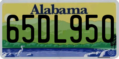 AL license plate 65DL950