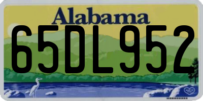 AL license plate 65DL952