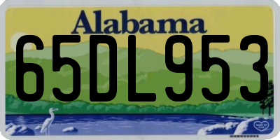 AL license plate 65DL953