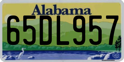 AL license plate 65DL957