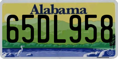 AL license plate 65DL958
