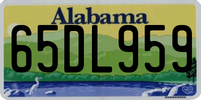 AL license plate 65DL959