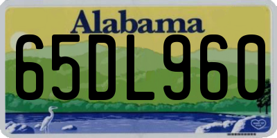 AL license plate 65DL960