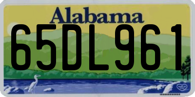 AL license plate 65DL961