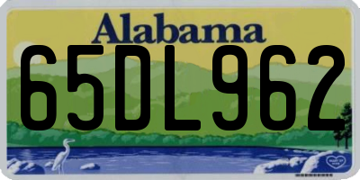 AL license plate 65DL962