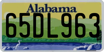 AL license plate 65DL963