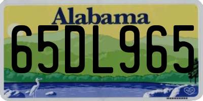 AL license plate 65DL965