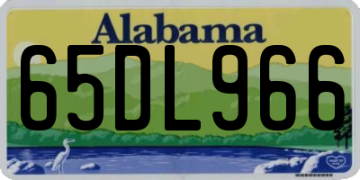 AL license plate 65DL966