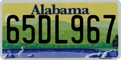 AL license plate 65DL967