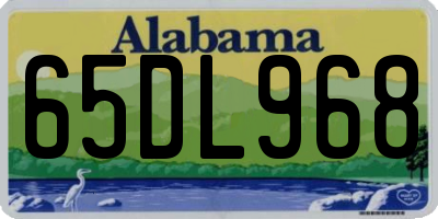 AL license plate 65DL968