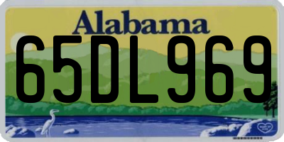 AL license plate 65DL969