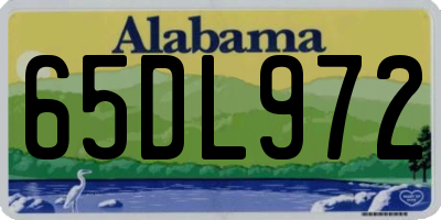 AL license plate 65DL972