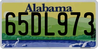 AL license plate 65DL973