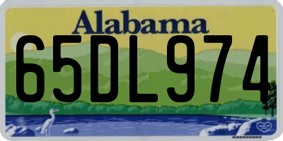 AL license plate 65DL974