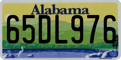 AL license plate 65DL976