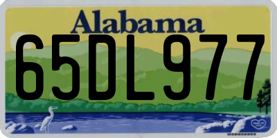 AL license plate 65DL977
