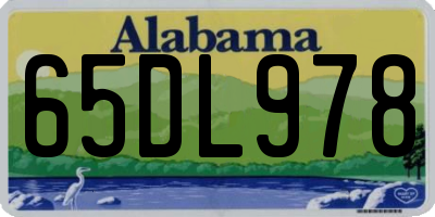 AL license plate 65DL978